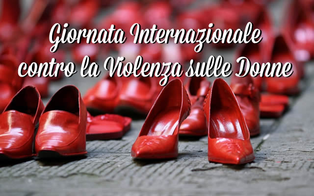 Scarpe rosse simbolo della giornata internazionale contro la violenza sulle donne